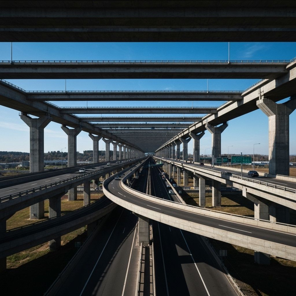 Viaduto de concreto de alto desempenho